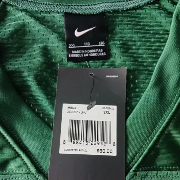 Nike Mens Football Practice Jersey Active Training Compression Shirt Green 2XL - Picture 5 of 6